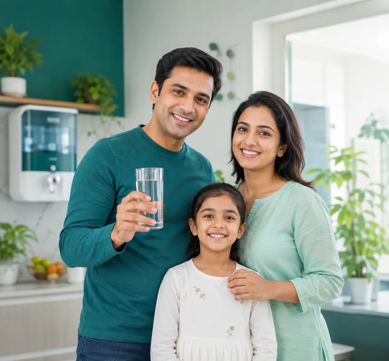 RO Care India technician servicing a water purifier at a customer's home