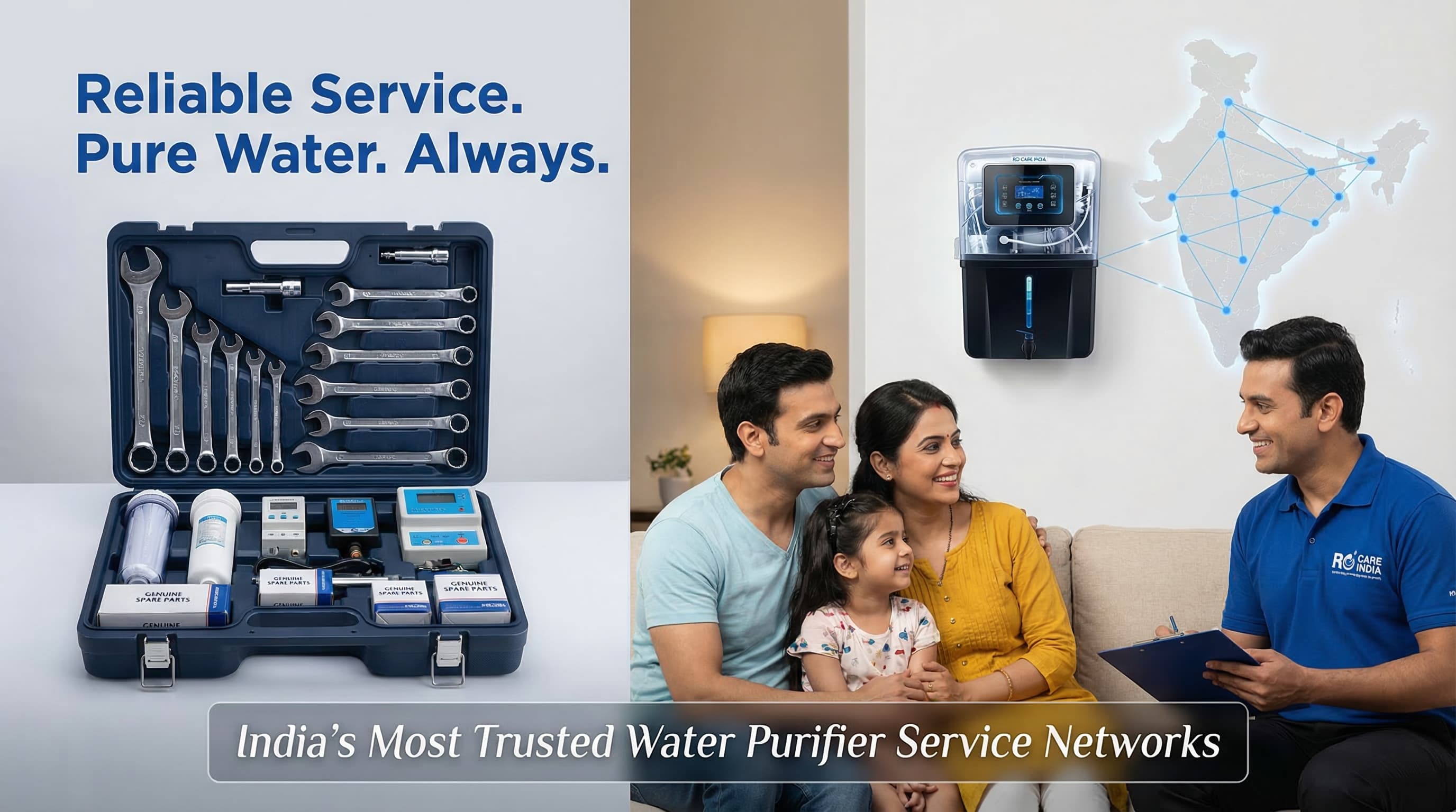 Aquaguard vs RO Care India: Service Network Analysis