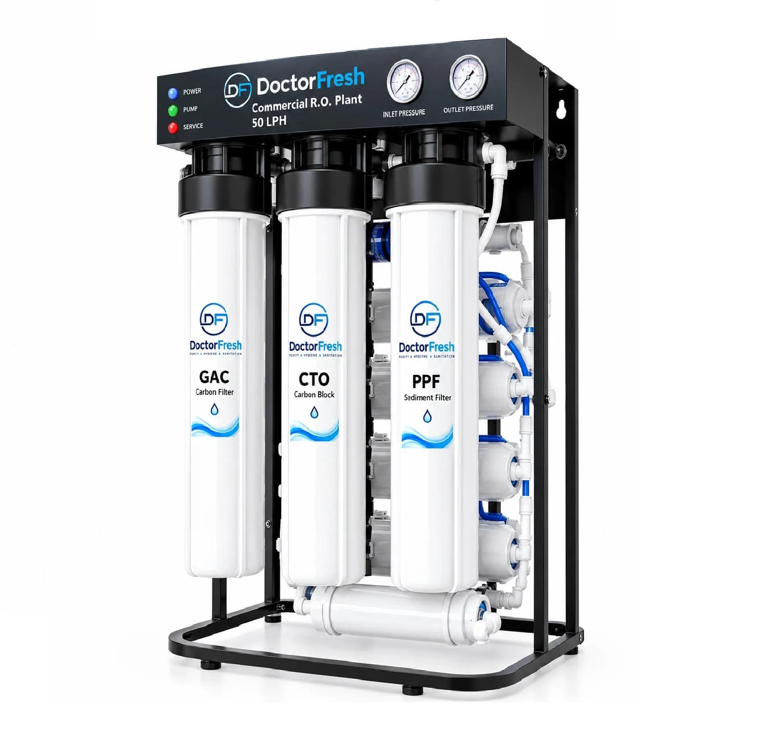 Doctor Fresh 50 LPH RO PLANT (RO+UV+TDS Infuser) Doctor Fresh 50 LPH RO PLANT (RO+UV+TDS Infuser)